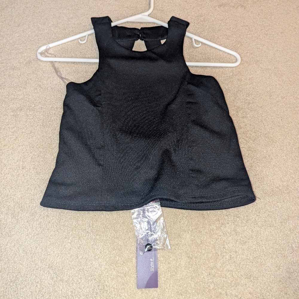 Nwt Hot gal black crop top sz M